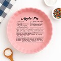 Personalized Pie Plate | Hand written recipe | Favorite Recipe Pan |  engraved baking dish | Display Pie Pan | Bridal shower gift | 9 inch