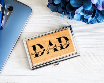 Personalized Business Card Holder | Custom Business Card Holder | Engraved Business Card Holder | Wood Business Card Holder | Fathers Day