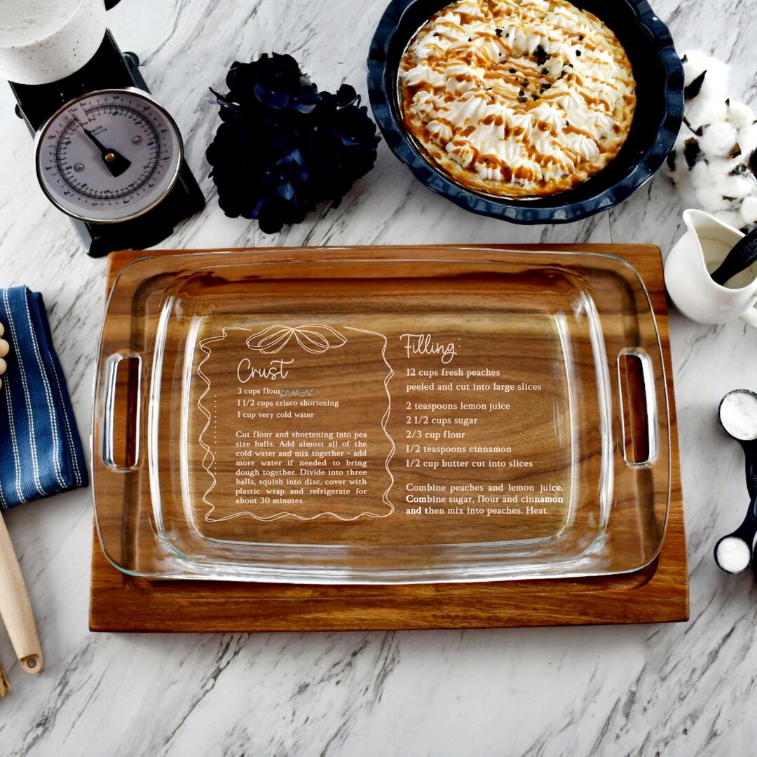 Personalized Engraved Pyrex Casserole Dish – Custom Family Recipe ...