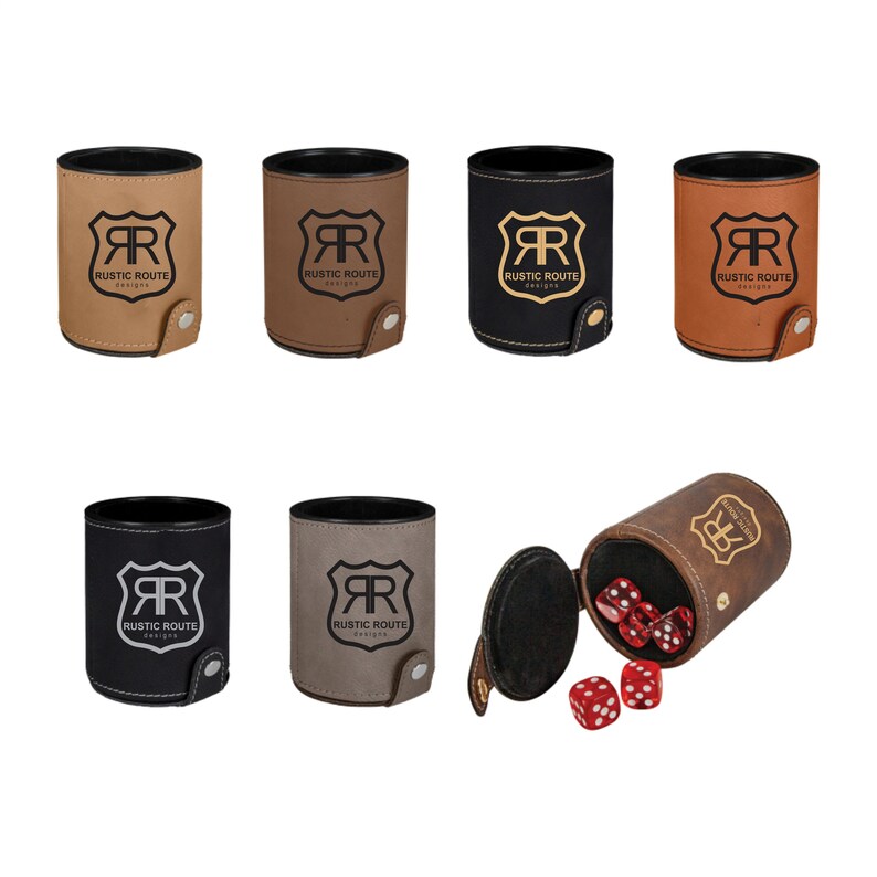 Custom Leather Dice Cup Fathers Day Etsy