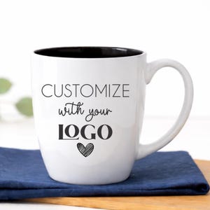 Custom Logo Bistro Coffee Mug – Corporate Client Gift, Marketing Swag