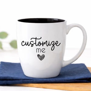 Personalized Engraved Bistro Mug, 16 Oz Coffee Cup With Custom Message and Logo, Gift For Coffee Lover And Office, Great For Tea And Coco