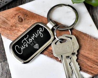 Metal Engraved Keychain | Custom Keychain For Men | Personalized Keychain For Women | 16th Birthday Gift | Key Chain | Fathers Day