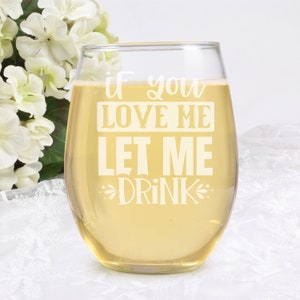 Funny Personalized 20 oz. Stemless Wine Glass engraved with custom design or logo | Fathers Day