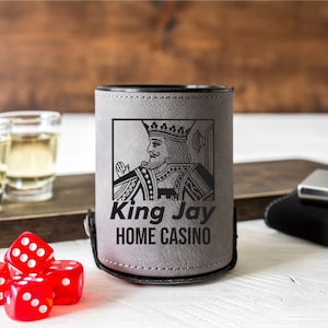 Custom Leather Dice Cup | Fathers Day