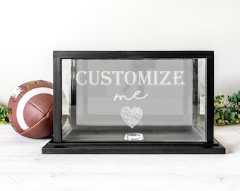 Custom Engraved Football Display Case | Sports Memorabilia Showcase