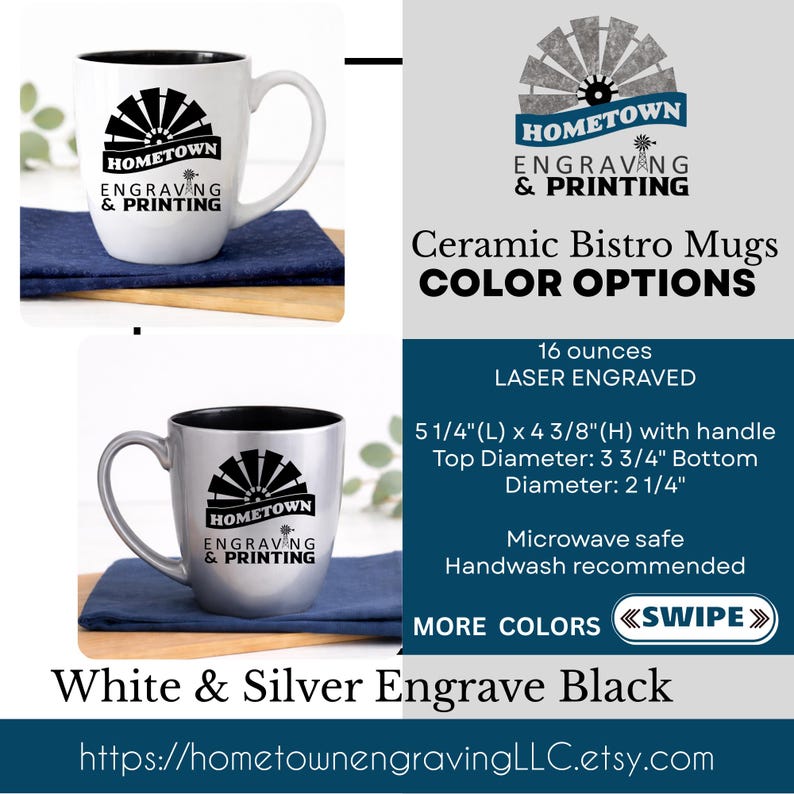 Custom Bistro Coffee Mugs with Logo – Restaurant Branding, Café Drinkware & Promotional Business Swag image 6