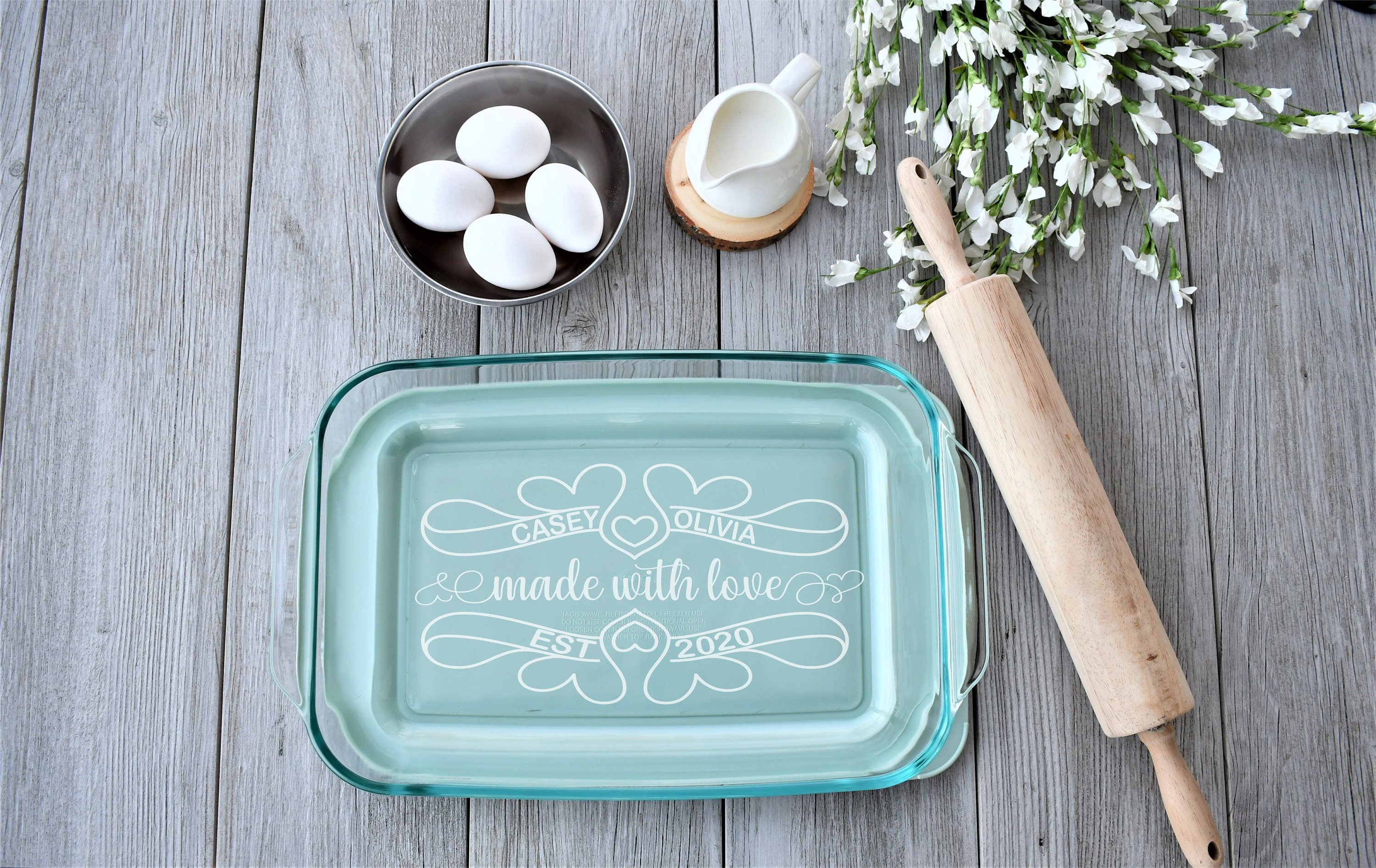 Personalized Casserole Dish/ Pyrex Baking Dish/ Engraved Name Etsy