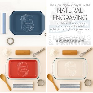 Personalized Engraved Pyrex Baking Dish | Etched Casserole Pan | Custom ...