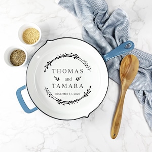 Personalized Engraved 12&quot; Cast Iron Skillet | Custom Housewarming & Wedding Gift | Made in USA