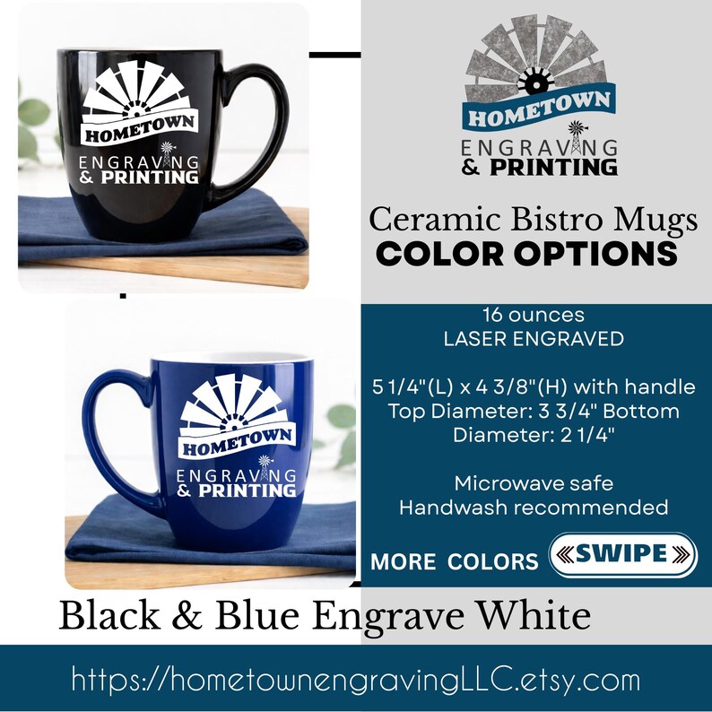 Custom Bistro Coffee Mugs with Logo – Restaurant Branding, Café Drinkware & Promotional Business Swag image 7
