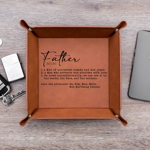 Funny Gift for Dad | Fathers Day Gift 2022 | Personalized Tray | Father Definition | Dictionary Father | Dad | Step Dad | Papa | Grandpa