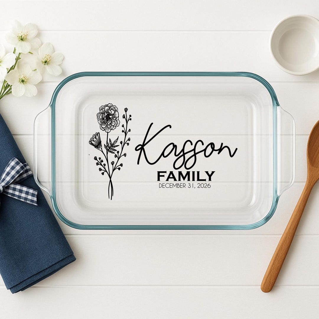 Birthday Gift for Her Engraved Pyrex 9x13 Casserole Dish – Personalized ...