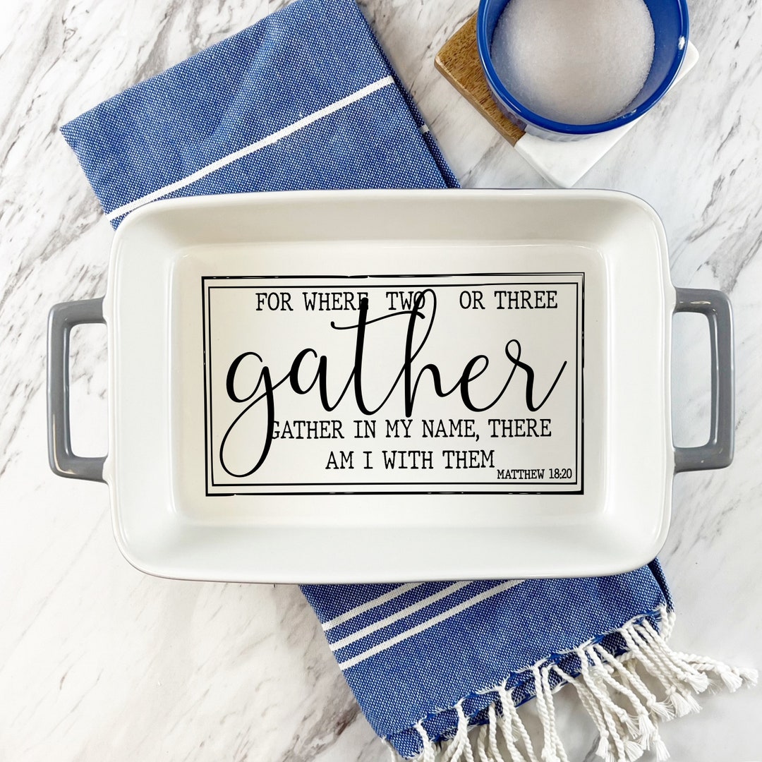 Engraved Stoneware Dish | Etched Casserole Dish | Custom Gift for Her ...
