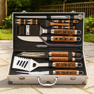 Bbq Set, Gift For Him, Personalized Gift, Bbq, Grill Set, Gift For Dad, Personalized, Grilling Gifts, Grilling Tools
