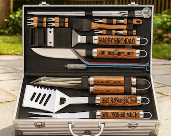 Bbq Set, Gift For Him, Personalized Gift, Bbq, Grill Set, Gift For Dad, Personalized, Grilling Gifts, Grilling Tools