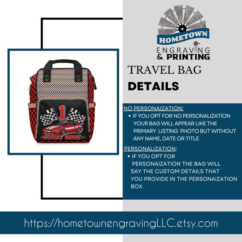 K&ouml;nnte beinhalten: Eine schwarze, rote und wei&szlig;e Reisetasche mit Rennsport-Motiv. Die Tasche hat ein Schachbrettmuster, eine rote Rennwagen-Grafik und den Text "FAST ONE". Die Tasche hat einen oberen Griff und mehrere F&auml;cher.