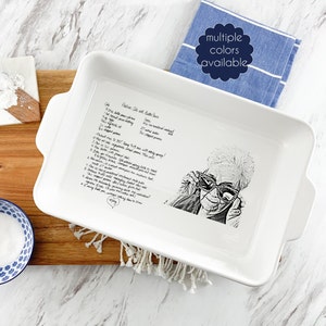 Custom Engraved Casserole Dish | Personalized  | Hand written recipe | Recipe Pan |  engraved baking dish | Bridal shower gift 9x13 | Mother