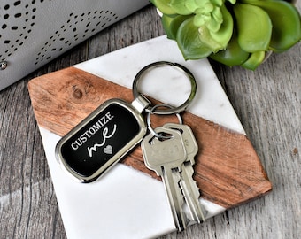 Metal Engraved Keychain | Custom Keychain For Men | Personalized Keychain For Women | 16th Birthday Gift | Key Chain | Fathers Day