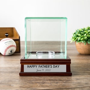 Father's Day gift 2022 Custom sports case for Dad Step Dad gift Sports fan gift Glass Baseball Case UV protection baseball case image 1