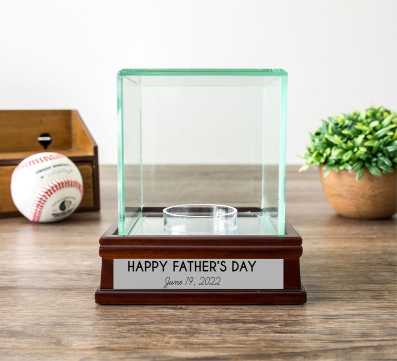 Father's Day gift 2022 Custom sports case for Dad Step Dad gift Sports fan gift Glass Baseball Case UV protection baseball case image 1