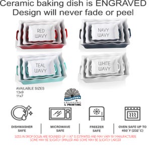 Handwritten Recipe Bakeware | Personalized Casserole Pan | Hand Written ...