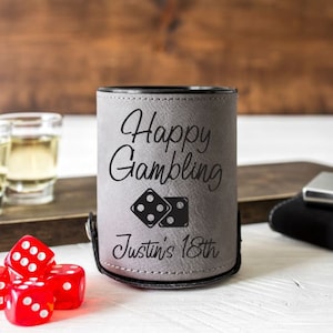 Happy Gambling Personalized Dice Cup | Fathers Day
