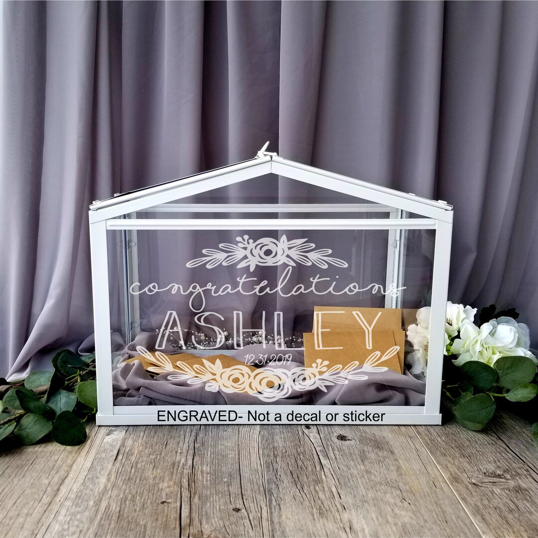 Personalized Acrylic Card Box I Wedding Card Box With Lock - Etsy