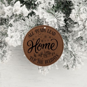 Personalized Ornament | Ornament | Personalized Christmas Ornament | Leather Ornament | Wood Christmas Ornament | Custom Ornament | Logo