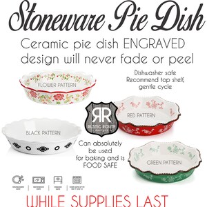 Personalized Pie Plate Hand written recipe Favorite Recipe Pan engraved baking dish Display Pie Pan Bridal shower gift 9 inch image 5