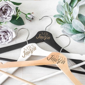 Mr and Mrs | Last Name Custom Hanger | Fathers Day