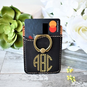 Adhesive Card Wallet With RingPersonalized | Valentines Day | Fathers Day
