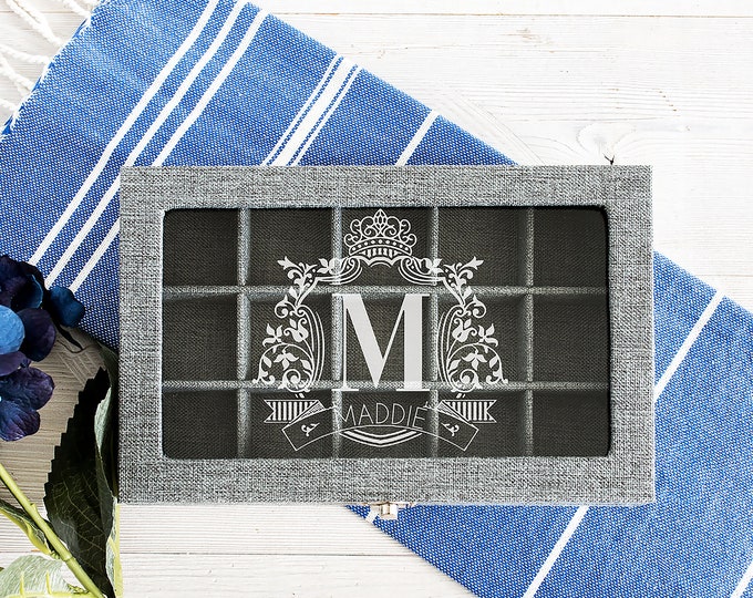 Custom Jewelry Box | Personalized  Jewelry Case | Custom Jewelry Case | Jewelry Organizer Gray | Jewelry Box Organizer Woman