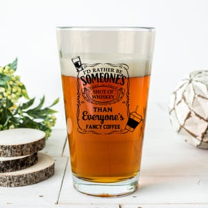 Engraved Whiskey Pint Glass | Funny Gift for Bold Friends
