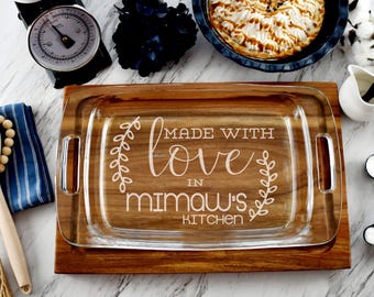 Personalized Engraved Pyrex Casserole Dish | Custom Baking Dish Gift