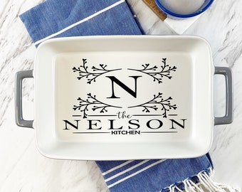 Personalized Dish | 13x9 Engraved Dish | Wedding Gift | Housewarming Gift | Stoneware Etched with Handwritten Recipe or Design