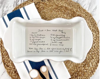 Engraved Recipe Bread Pan – Custom Ceramic Baking Dish