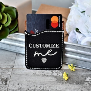 Custom Phone Wallet | Custom Cellphone Wallet | Custom Engraved Leather Phone Wallet | Phone Wallet | Card Holder For Phone | Christmas