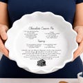 Personalized Pie Plate | Hand written recipe | Favorite Recipe Pan | engraved baking dish | Display Pie Pan | Bridal shower gift | 9 inch