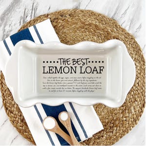 Custom Loaf Pan | Hand written recipe | Recipe Pan |  engraved baking dish | Display Pie Pan | Great for Banana Bread and Meat Loaf