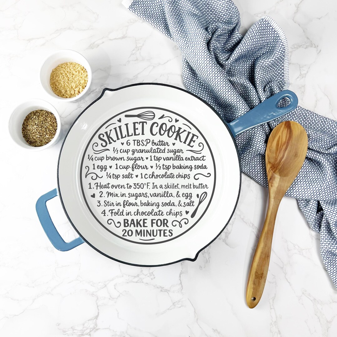 Chocolate Chip Cookie Recipe Pan – Rustic Farmhouse Baking Skillet - Etsy