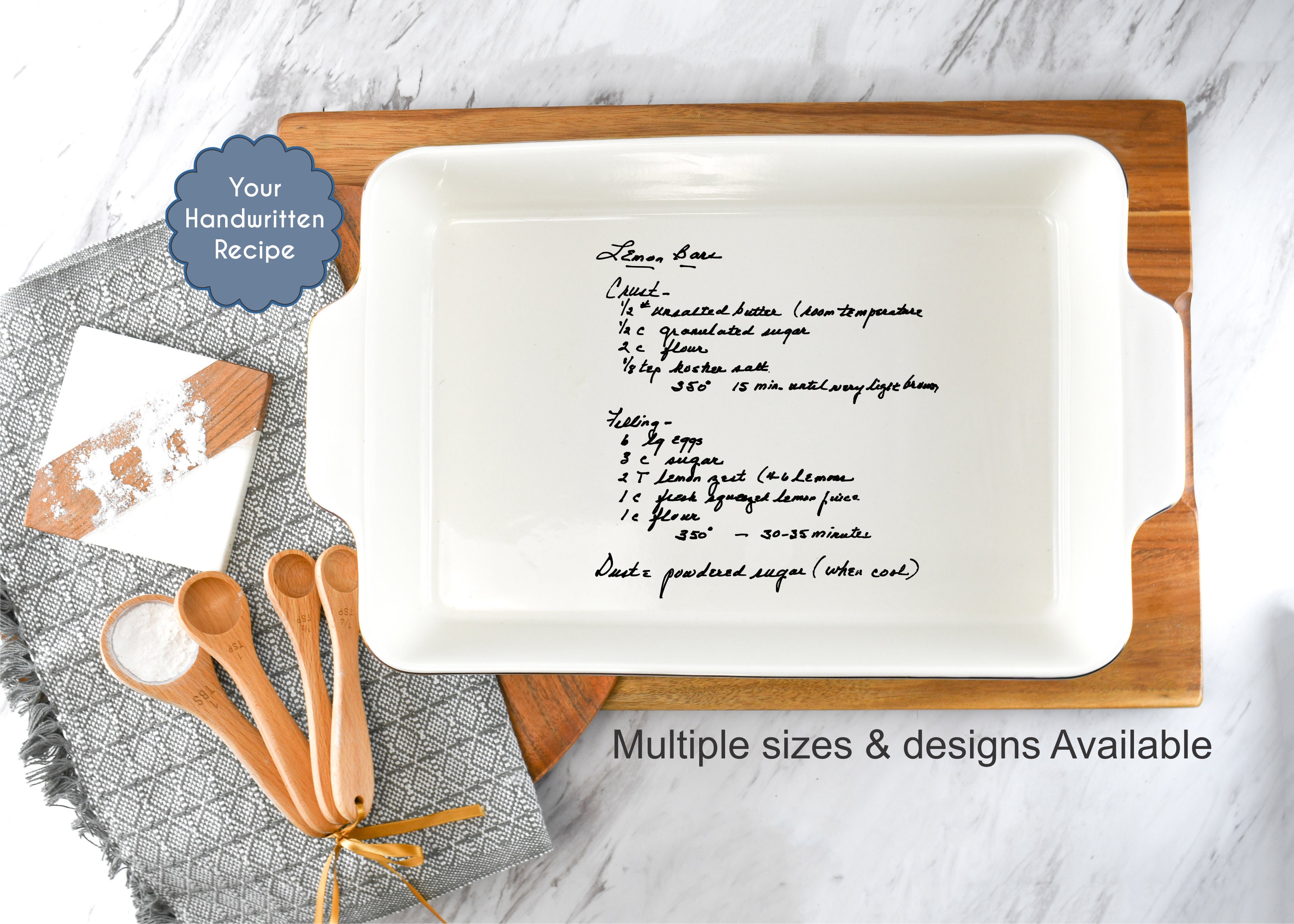 Personalized casserole pan Hand written recipe Favorite - Etsy 日本