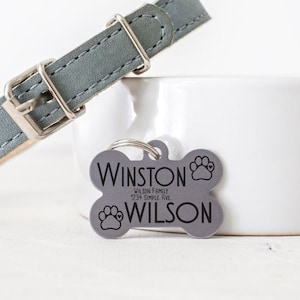 Custom Pet ID Tags | Laser Engraved Aluminum | Fathers Day