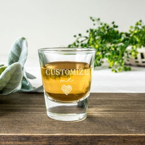 Custom Shot Glass | Your Logo Shot Glass | Double sided Personalized | Fathers Day