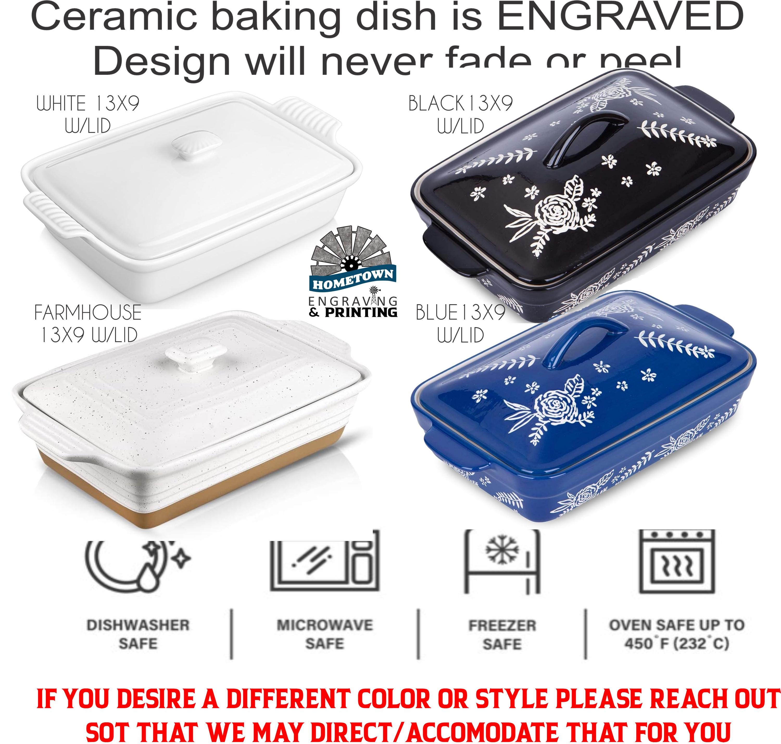 Ceramic Casserole Dish With Custom Recipe | Stoneware Dish With ...