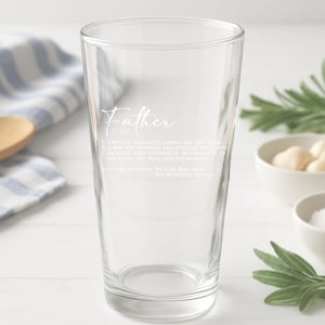 Father Definition Beer Pint Glass – Funny Father's Day Gift image 3