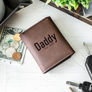 Personalized Wallet | Wallet for Dad | Leather Wallet | Trifold Wallet ...