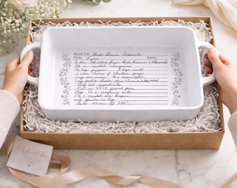 CLONE - Custom Recipe Casserole Dish Wedding Gift – Personalized Baking Dish for Couple – Engraved Recipe Pan Bridal Shower Gift