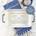 Custom Engraved Casserole Dish | Personalized  | Hand written recipe | Recipe Pan |  engraved baking dish | Bridal shower gift 9x13 | Mother