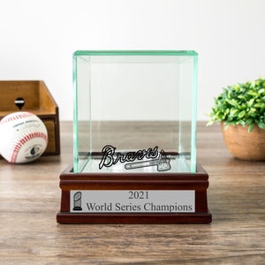World Series Ball Display Case | Word Series Memorabilia Display For Game Ball | Sports Case | UV Protection Ball Case | UV Protected